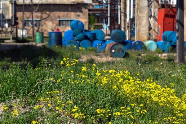 Diversi barili di tossico — Foto Stock