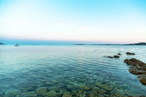 Paisagem com barcos e mar — Fotografia de Stock