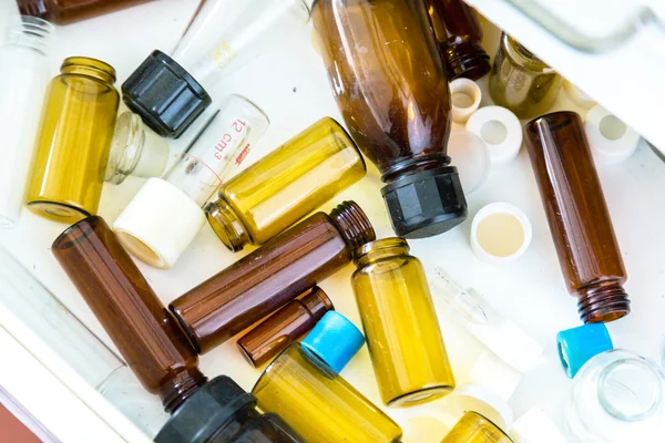 Old laboratory with a lot of bottles — Stock Photo, Image