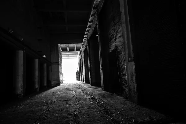 Dark industrial interior — Stock Photo, Image