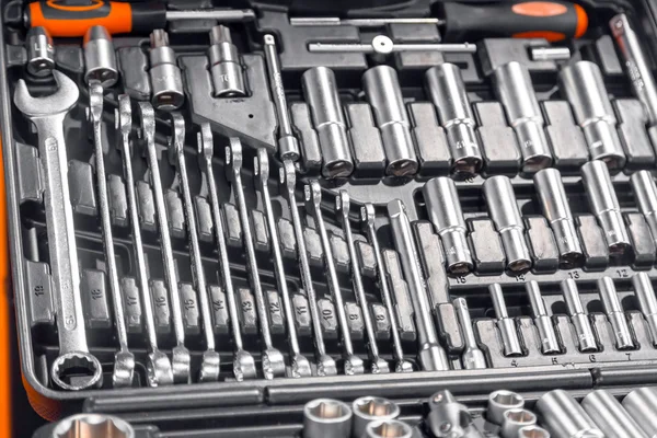 Industriële kit tools close-up — Stockfoto