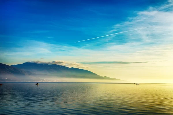 Landscape with boats and sea — Stock Photo, Image