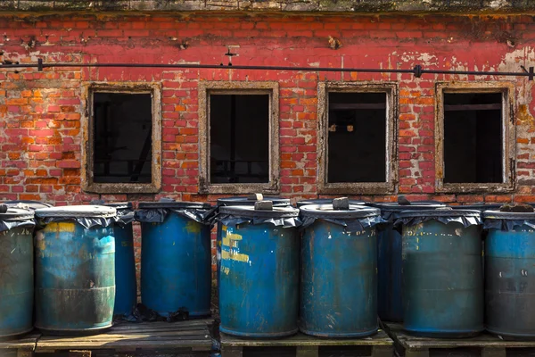 Diversi barili di tossico — Foto Stock