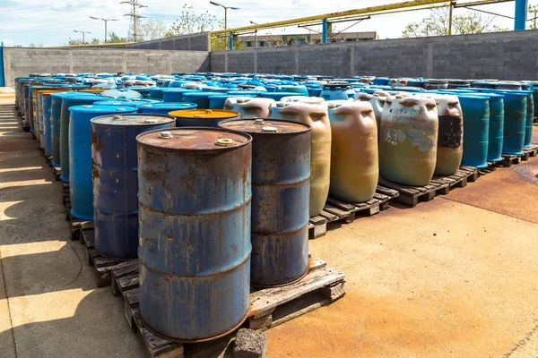 Several barrels of toxic — Stock Photo, Image