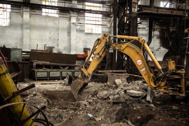 buldozer içinde ile endüstriyel iç