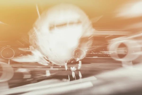 Airplane front close-up — Stock Photo, Image