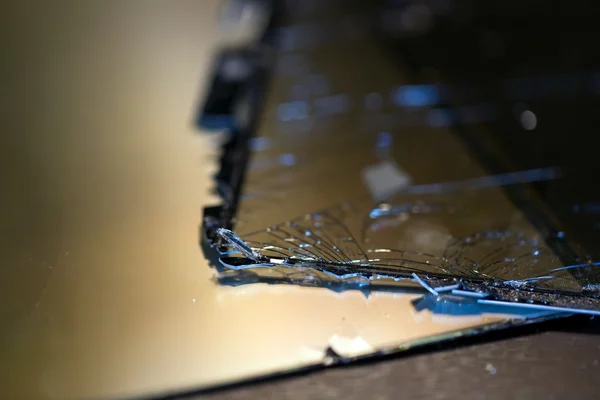 Tablet gebroken LCD-scherm — Stockfoto