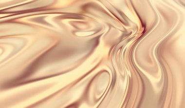 Şık altın arka plan. Sıvı sarı metal yüzey. Parlak altın desenli. 3d dalgalı soyutlama.