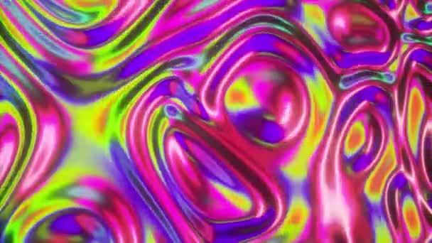 Abstract holografisch 3d renderen van kleur veranderen — Stockvideo