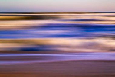 Soyut deniz manzarası arkaplanı, hareket bulanık, uzun pozlama.