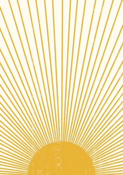 Abstract Sun Print Boho Minimalist Printable Wall Art Geometric Abstract —  Vetores de Stock