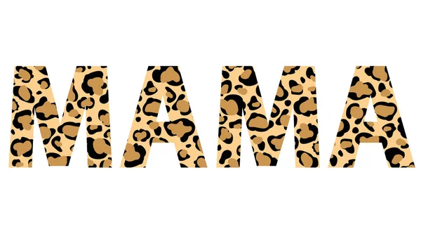 Leopard Mama Print Vector Ilustración Para Decoración Camisa Patrón Animal Vectores de stock libres de derechos