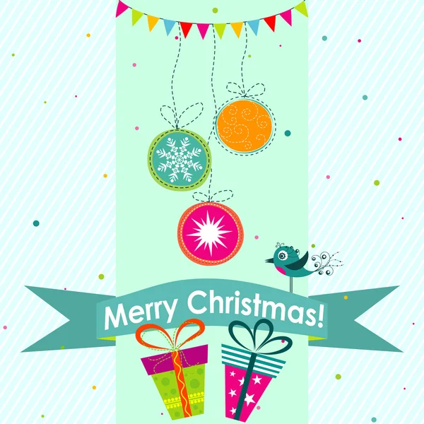 Template Christmas greeting card, vector — Stock Vector