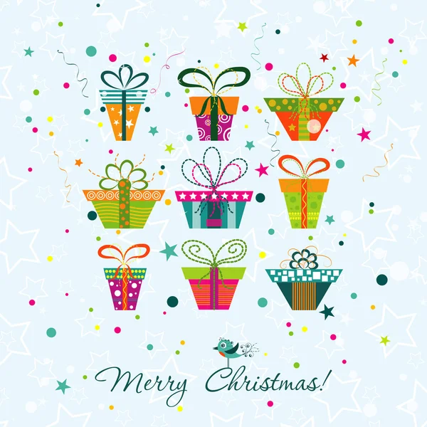 Template Christmas greeting card, vector — Stock Vector