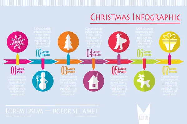 Boże Narodzenie infographic, wektor — Wektor stockowy