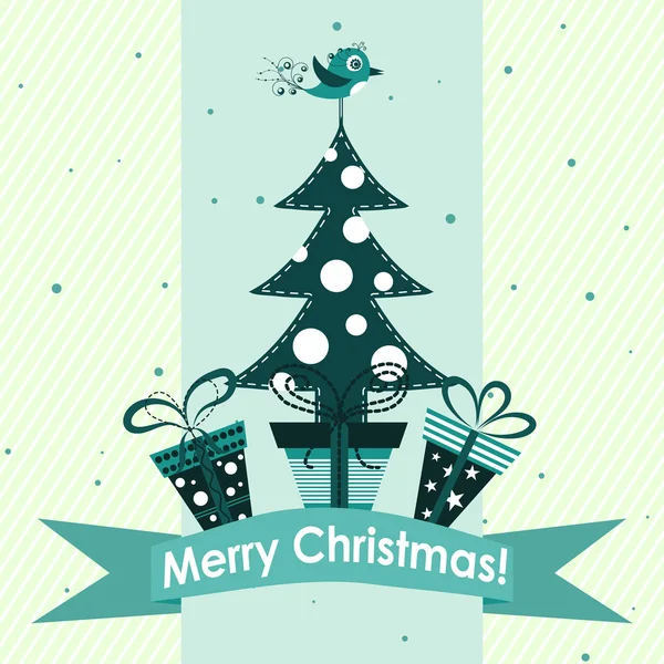 Template Christmas greeting card,  vector — Stock Vector