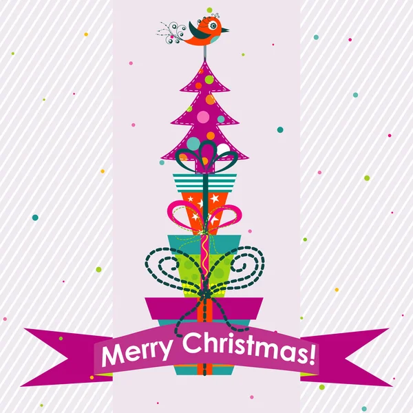 テンプレートは、グリーティング カード クリスマス、ベクトル — ストックベクタ