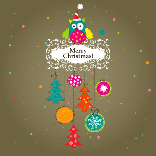 Template Christmas greeting card,  vector — Stock Vector