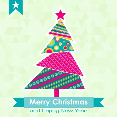 Şablon Noel tebrik kartı, vektör