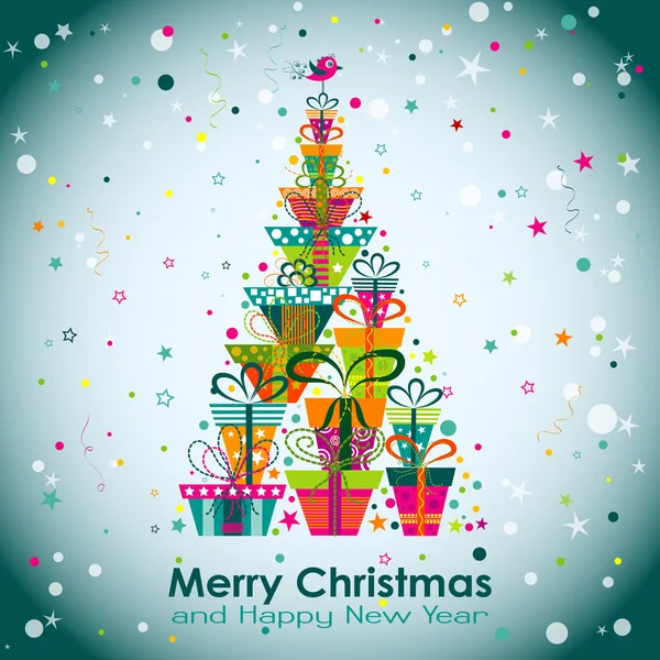 Christmas greeting card, vector — Stock Vector