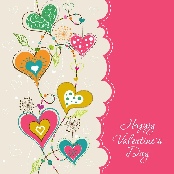 Template Valentine greeting card, vector — Stock Vector