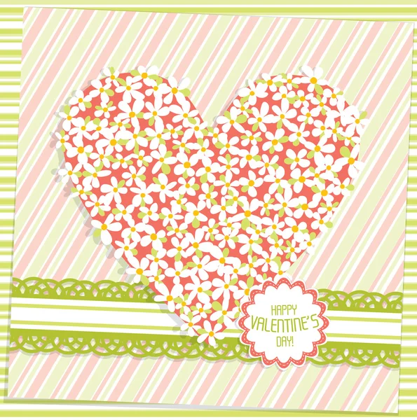 Modèle Valentine carte de vœux, vecteur — Image vectorielle