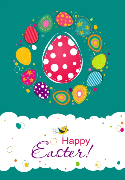 Template Easter greeting card, vector — Stock Vector