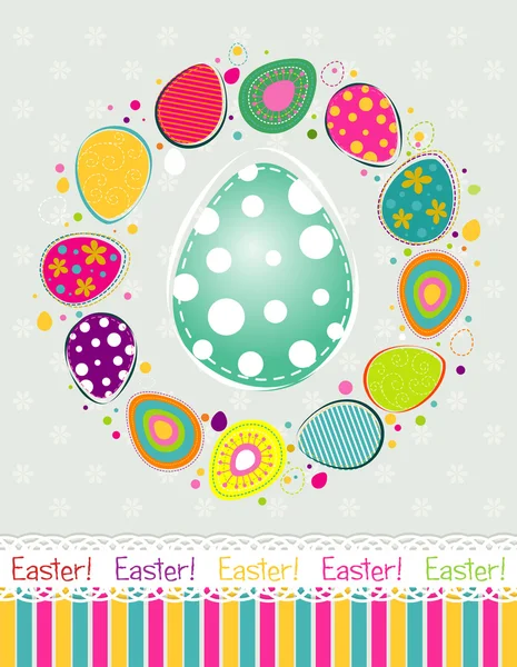 Template Easter greeting card, vector — Stock Vector