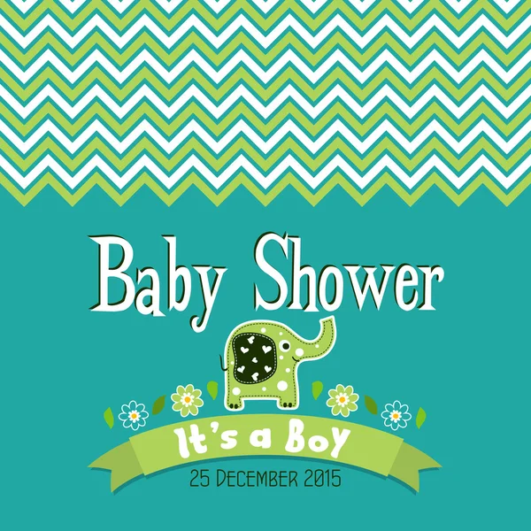Template greeting card -  baby shower, vector Vector Graphics