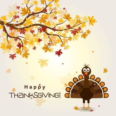 Şablon tebrik kartı ile mutlu şükran günü hindisi, vektör
