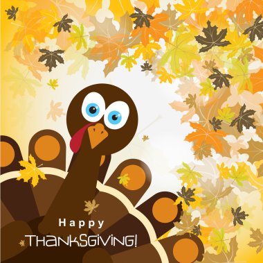 Şablon tebrik kartı ile mutlu şükran günü hindisi, vektör