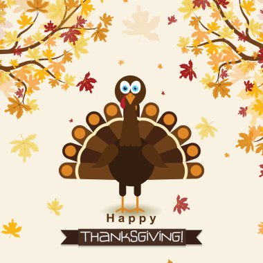 Şablon tebrik kartı ile mutlu şükran günü hindisi, vektör