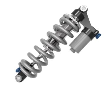 şok emiciler, beyaz zemin üzerine izole. 3D