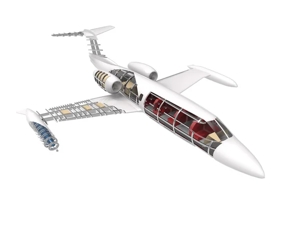 Flugzeugdraht-Modell, isoliert auf weiß — Stockfoto