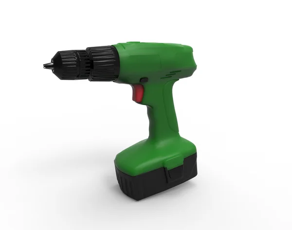 Drill on white background 3D illustration — Stock Photo, Image