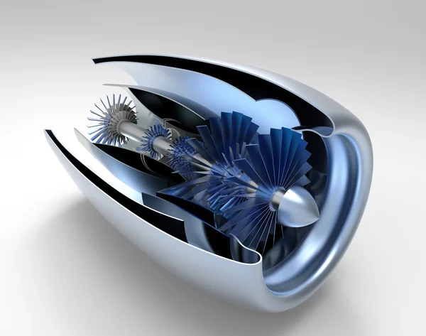 Jet alt yapısı içinde. Yüksek çözünürlük. 3D görüntü