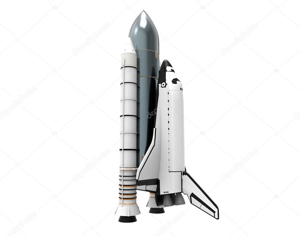 Space Shuttle isolated on white