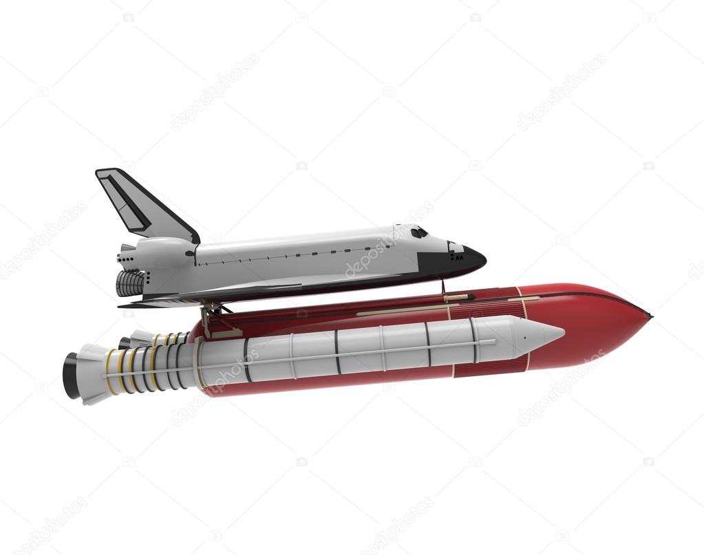 Space Shuttle isolated on white