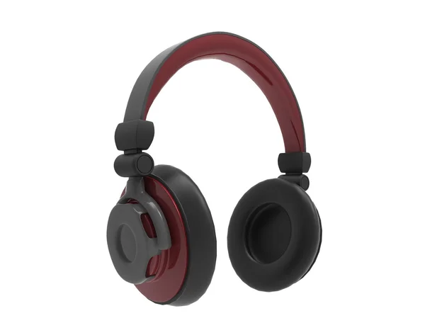 Red headphones 3D. Icon. — Stock Photo, Image
