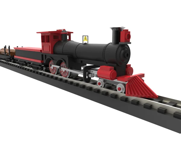 Old Locomotive Train 3d — Stock Photo, Image