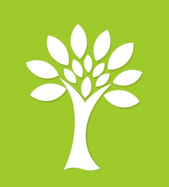 Ağaç silueti vektörü