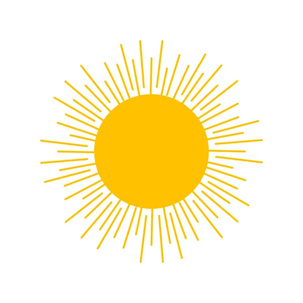 Солнце с символом лучей — стоковый вектор