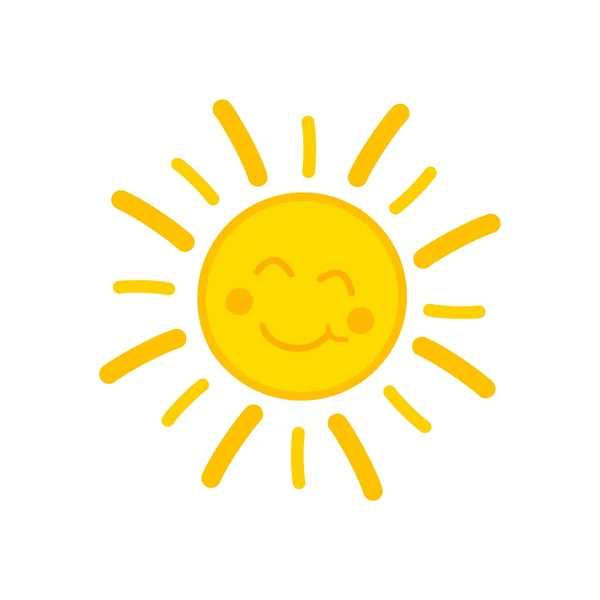 Symbole de soleil souriant — Image vectorielle