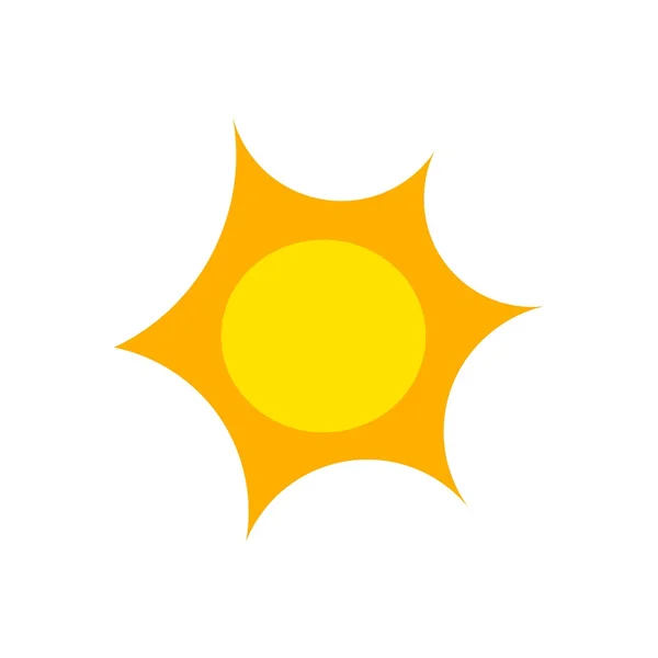 Symbol slunce žluté lesklé — Stockový vektor