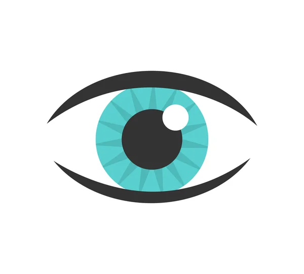 Blått øyeikon – stockvektor