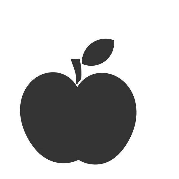 Black Apple icon. — Stock Vector