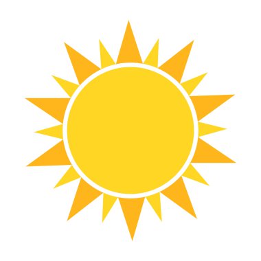 Güneş simge vektör