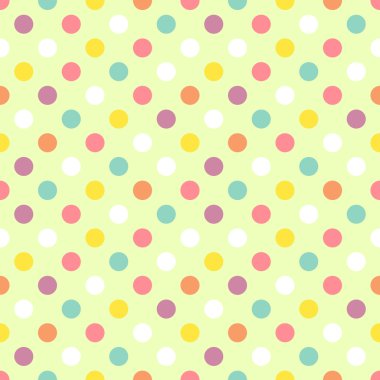 Polka dot renkli desen