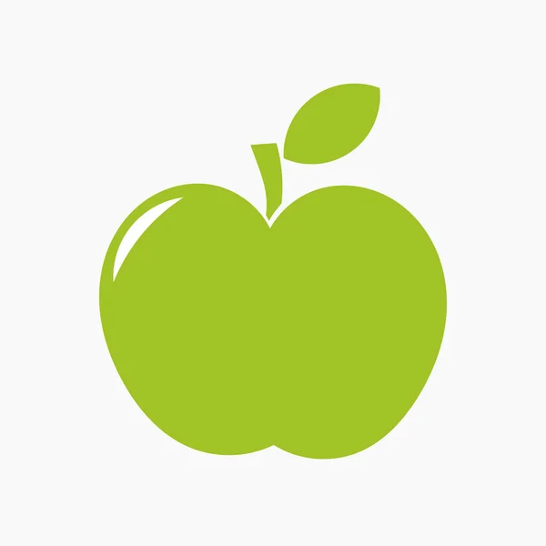 Διάνυσμα εικονίδιο πράσινο μήλο — Διανυσματικό Αρχείο