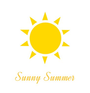 Güneş simge vektör